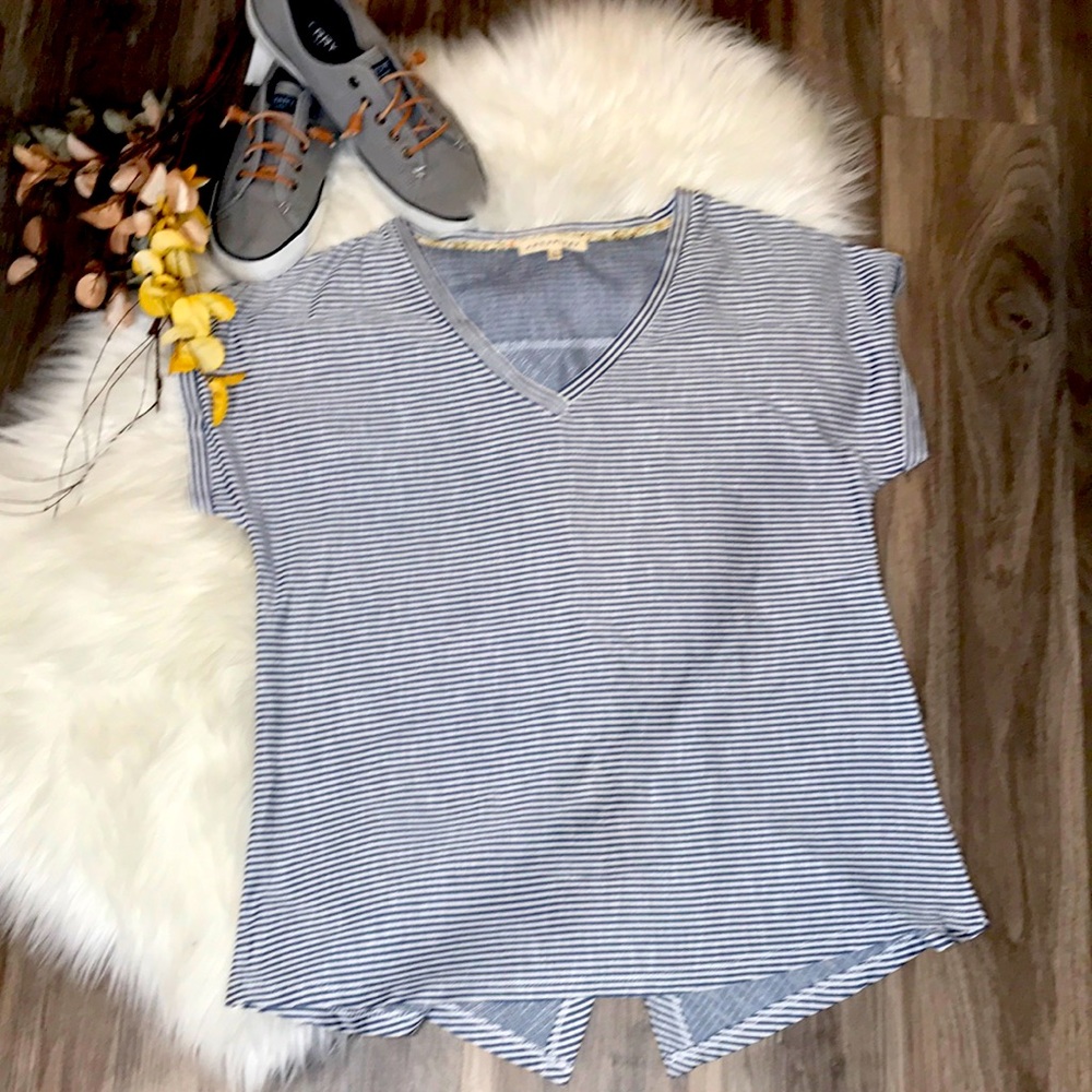 Retrology - top - striped - button down back